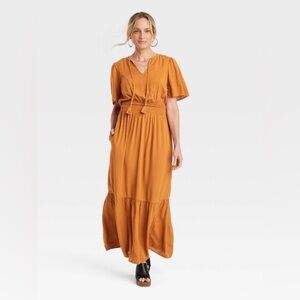 Knox Rose Flutter Sleeve A-Line Dress
